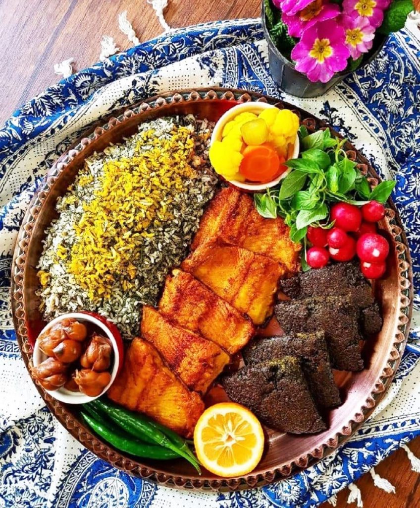 سبزی پلو با ماهی