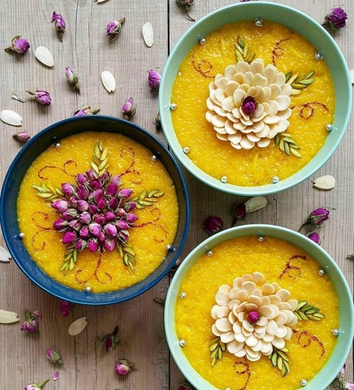 طرز تهیه شله زرد