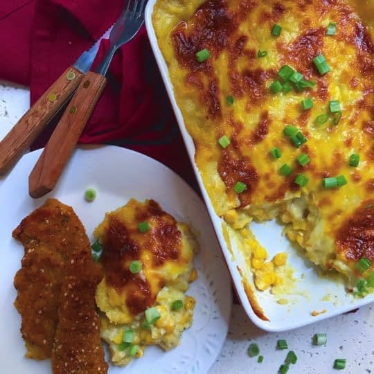 طرز تهیه کسرول ذرت و پنیر پیتزا