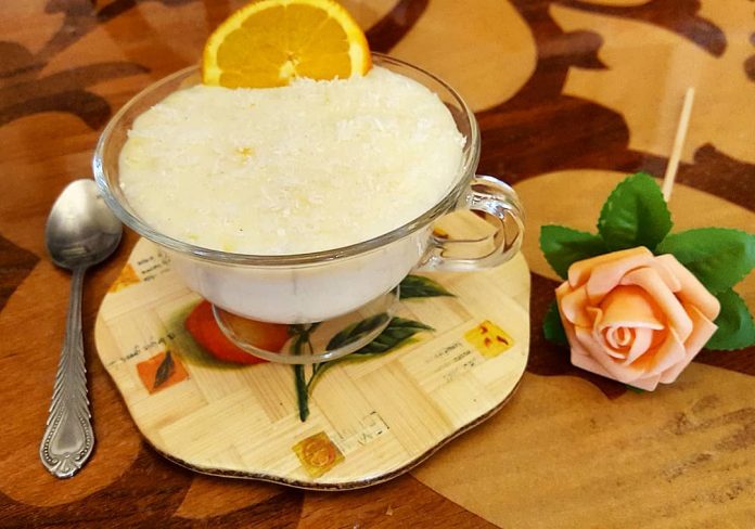 طرز تهیه فرنی پرتقالی