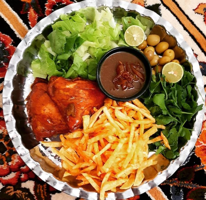 طرز تهیه سیب زمینی سرخ شده و مرغ