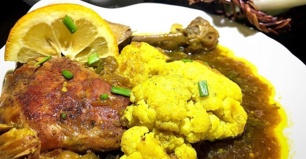 طرز تهیه خوراک گل کلم با مرغ