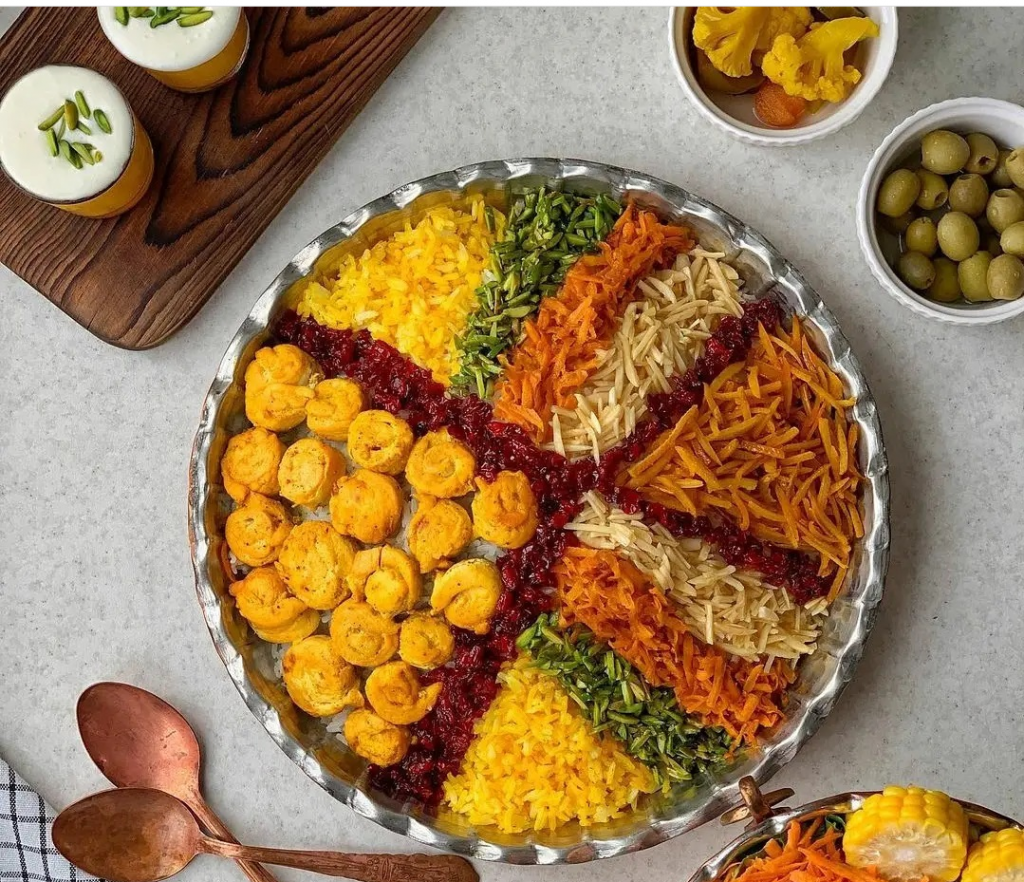 طرز تهیه مرصع پلو با مرغ
