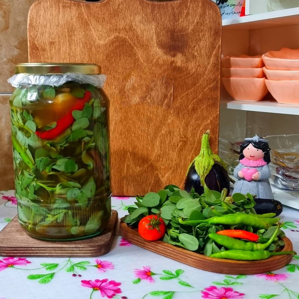 طرز تهیه ترشی خرفه