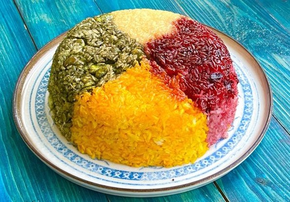 طرز تهیه برنج 4 رنگ